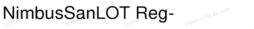 NimbusSanLOT Reg字体转换